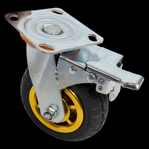 4 X 6" 150Mm Swivel Silent Caster 2 Brakes 800Kg Castor Wheels