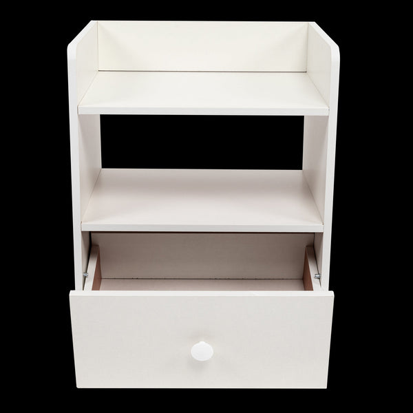 Side Nightstand Storage Drawer Shelf Bedroom Bedside Tables