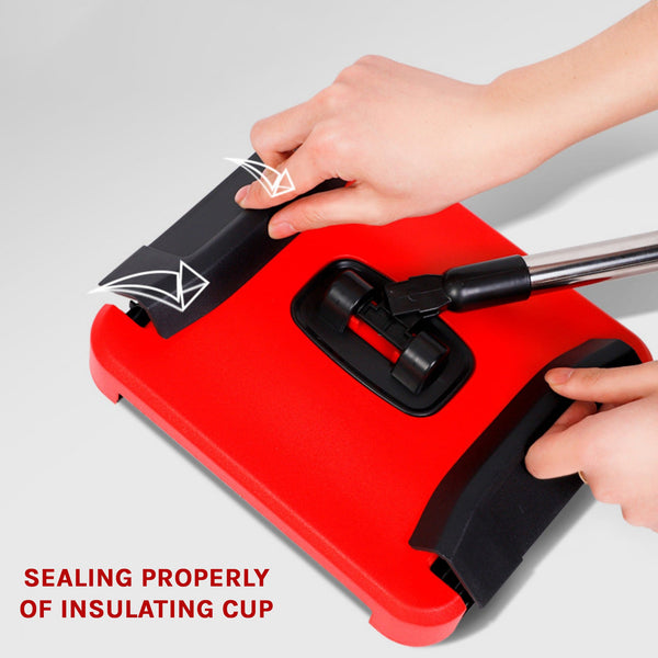 Sweep Carpet Floor Manual Light Sweeper Dual Rotating Brushes Carpet & Floor Sweepers