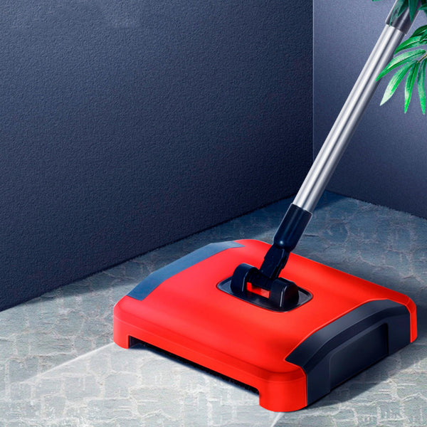 Sweep Carpet Floor Manual Light Sweeper Dual Rotating Brushes Carpet & Floor Sweepers