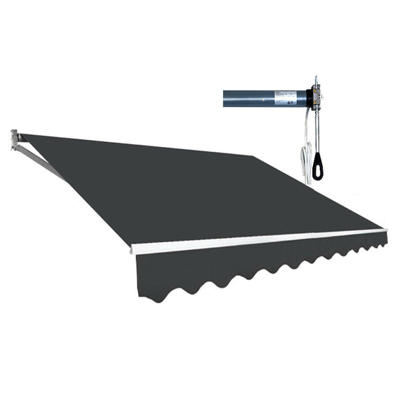 Motorised Outdoor Folding Arm Awning Retractable Sunshade Canopy Grey 3.0M X 2.5M Awning & Canopy Parts