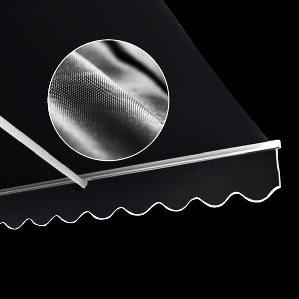 Motorised Outdoor Folding Arm Awning Retractable Sunshade Canopy Black 3.0M X 2.5M Awning & Canopy Parts