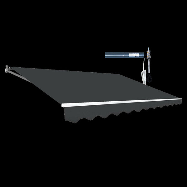 Motorised Outdoor Folding Arm Awning Retractable Sunshade Canopy Grey 4.0M X 2.5M Awning & Canopy Parts