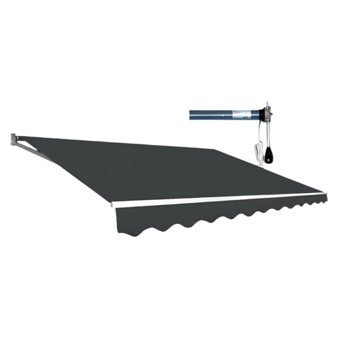 Motorised Outdoor Folding Arm Awning Retractable Sunshade Canopy Grey 4.0M X 3.0M Awning & Canopy Parts