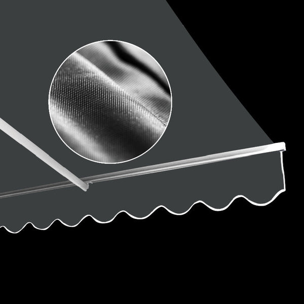 Motorised Outdoor Folding Arm Awning Retractable Sunshade Canopy Grey 4.0M X 3.0M Awning & Canopy Parts