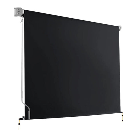 Retractable Straight Drop Roll Down Awning Garden Patio Screen 2.1 M X 2.5 Awning & Canopy Parts