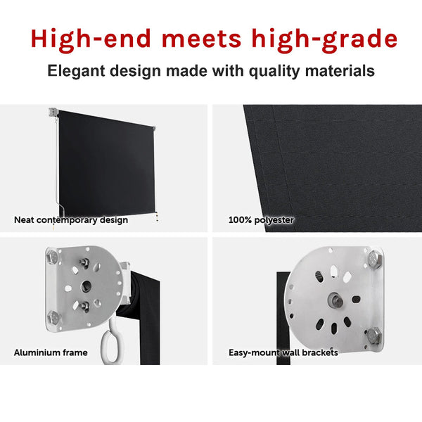 Retractable Straight Drop Roll Down Awning Garden Patio Screen 2.1 M X 2.5 Awning & Canopy Parts