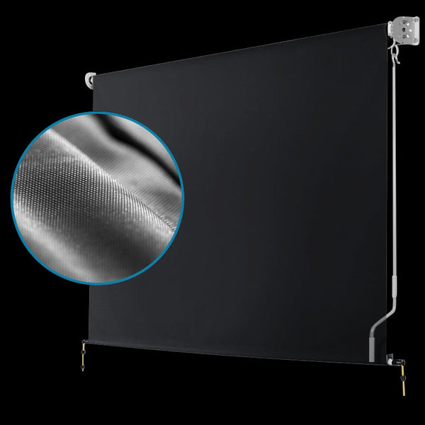 Retractable Straight Drop Roll Down Awning Garden Patio Screen 2.1 M X 2.5 Awning & Canopy Parts