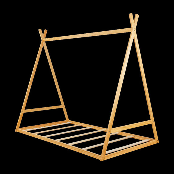 Kids Tent Montessori Little One Floor Bed Wooden Bedframe Single Bed Frames