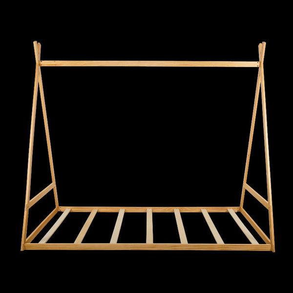 Kids Tent Montessori Little One Floor Bed Wooden Bedframe Single Bed Frames