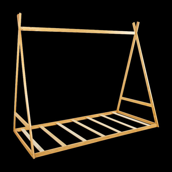 Kids Tent Montessori Little One Floor Bed Wooden Bedframe Single Bed Frames