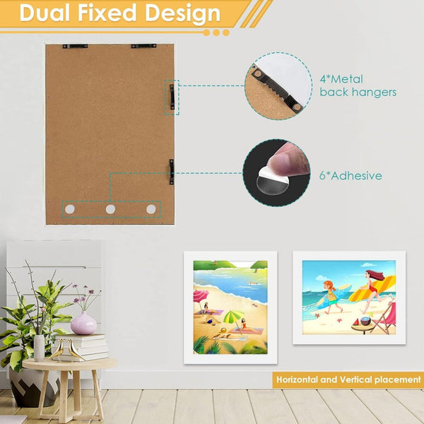 Kids Art Wood Frame Children Projects Display Hold 150 Pictures Photo Frames