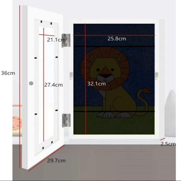 Kids Art Wood Frame Children Projects Display Hold 150 Pictures Photo Frames