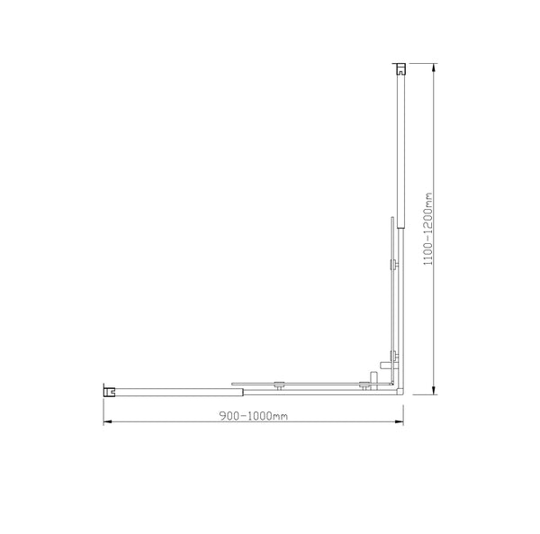 1000X1200mm Double Sliding Door Glass Shower Screen In Chrome Shower Enclosures