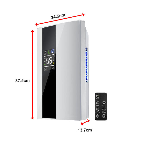2.2L Dehumidifier Portable Quiet Home Air Dryer For Mould Moisture Damp + Remote Dehumidifiers