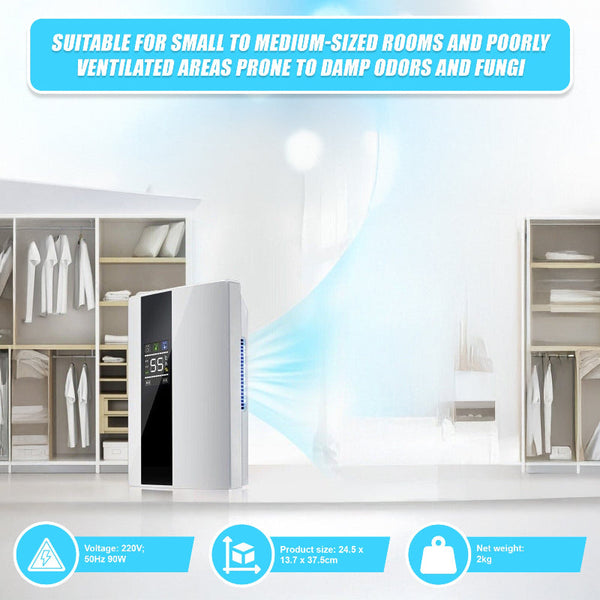 2.2L Dehumidifier Portable Quiet Home Air Dryer For Mould Moisture Damp + Remote Dehumidifiers