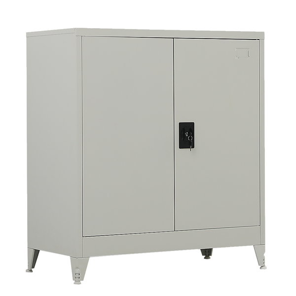 Two Door Metal Short Cabinet Shelf Storage For Home Office Gym Tool Cabinets & Cupboards