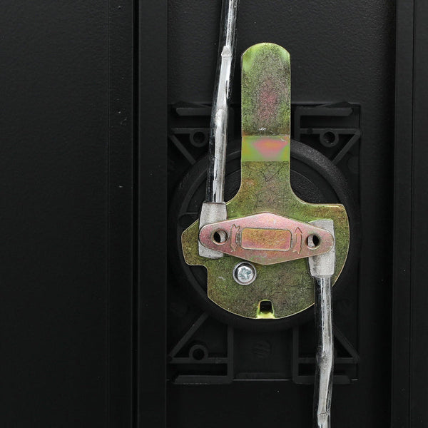 Two Door Metal Short Cabinet Shelf Storage Black Cabinets & Cupboards