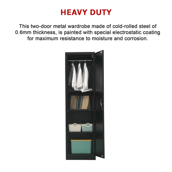 Single Door Metal Tall Cabinet Shelf Storage For Home Office Gym Cabinets & Cupboards