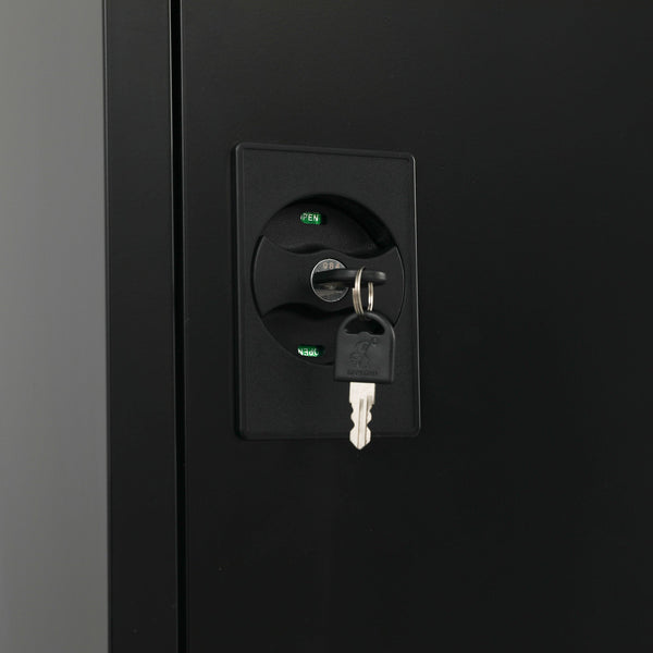 Single Door Metal Tall Cabinet Shelf Storage For Home Office Gym Cabinets & Cupboards