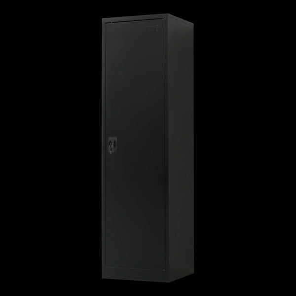 Single Door Metal Tall Cabinet Shelf Storage For Home Office Gym Cabinets & Cupboards