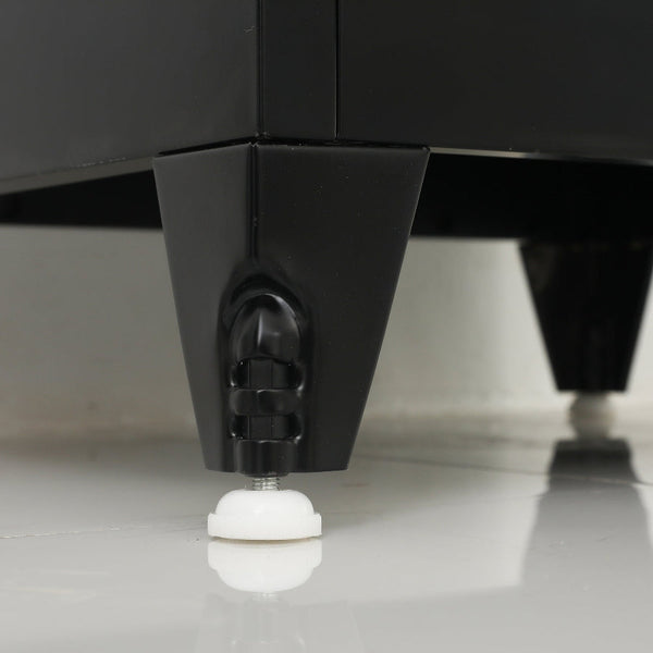 Single Door Metal Tall Cabinet Shelf Storage Home Office Gym Black Cabinets & Cupboards