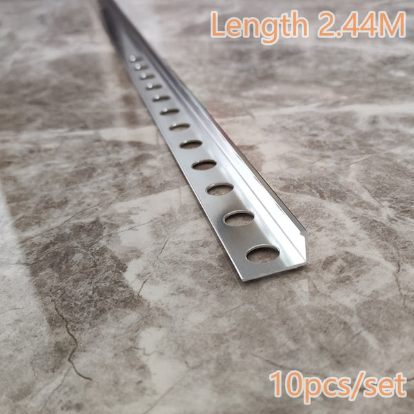 10 X Tile Trim Heavy Duty L Shaped Edge Aluminium 10Mm Tiling Accessories