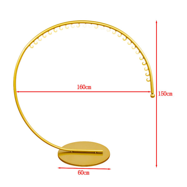 Commercial Clothing Floor Standing Hanger High Capacity Curved Clothes Bar Storage Rack 160Cm Garment Racks