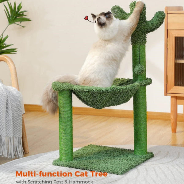 Cactus Cat Tree Tower Scratching Post Scratcher Kitten Condo House Play Bed Toys Furniture & Scratchers