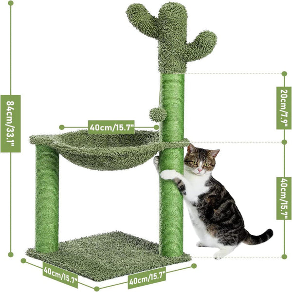 Cactus Cat Tree Tower Scratching Post Scratcher Kitten Condo House Play Bed Toys Furniture & Scratchers