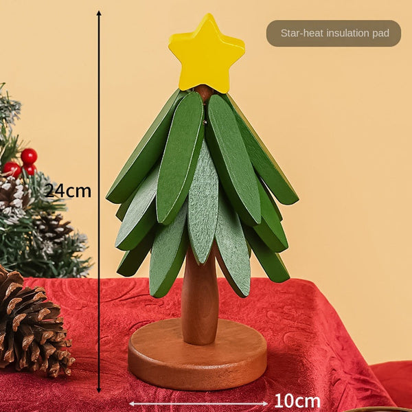 Tree Coaster Solid Home Desk Decor Plate Trivet Cup Drink Placemat Christmas Gift Coasters