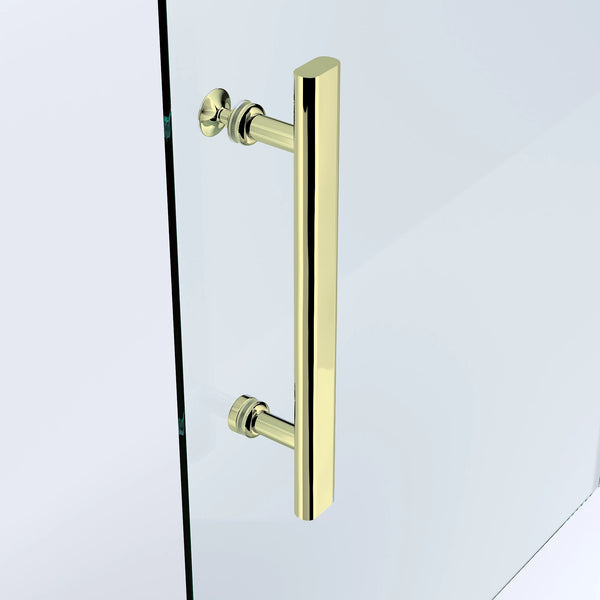 1000X1100mm Double Sliding Door Glass Shower Screen In Gold Shower Enclosures