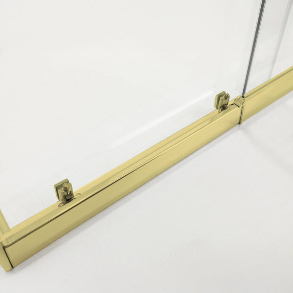 1100X900mm Double Sliding Door Glass Shower Screen In Gold Shower Enclosures