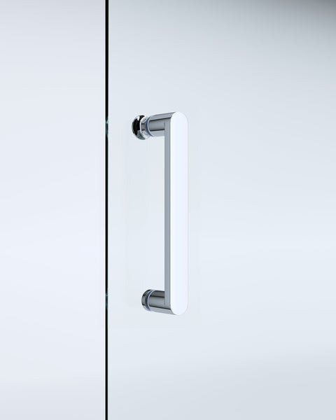 1500X1010mm Single Door Corner Sliding Glass Shower Screen In Chrome Shower Enclosures