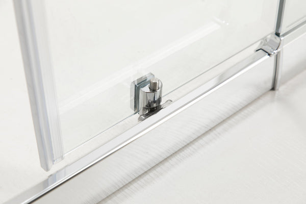 1300X800mm Single Door Corner Sliding Glass Shower Screen In Chrome Shower Enclosures