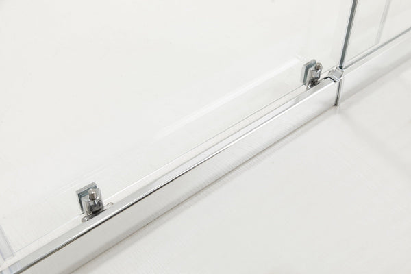 1400X800mm Single Door Corner Sliding Glass Shower Screen In Chrome Shower Enclosures