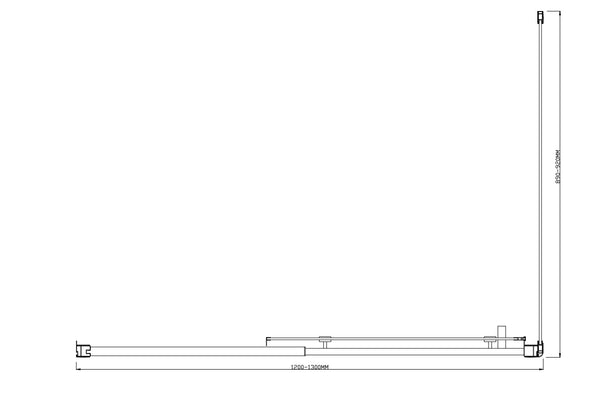 1300X920mm Single Door Corner Sliding Glass Shower Screen In Chrome Shower Enclosures