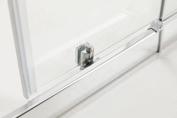 1500X920mm Single Door Corner Sliding Glass Shower Screen In Chrome Shower Enclosures