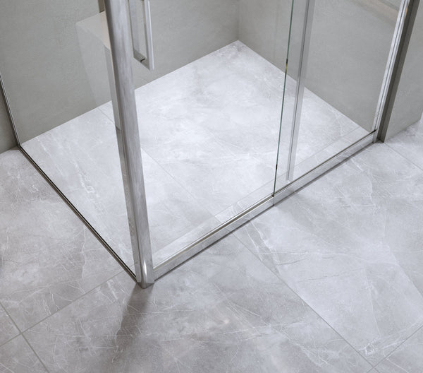 1500X1010mm Single Door Corner Sliding Glass Shower Screen In Chrome Shower Enclosures
