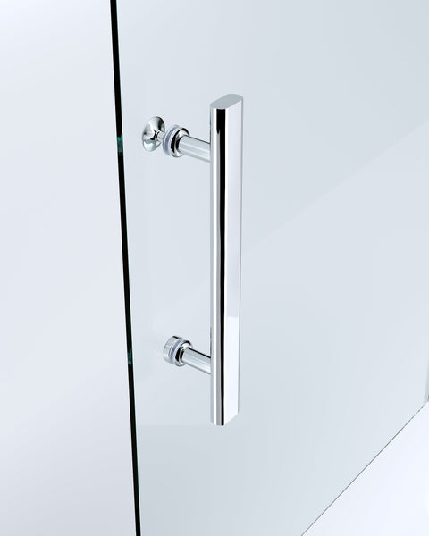 1500X800mm Single Door Corner Sliding Glass Shower Screen In Chrome Shower Enclosures