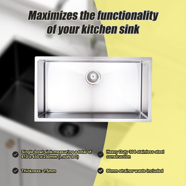 Stainless Steel Sink 810 X 450Mm Kitchen Sinks
