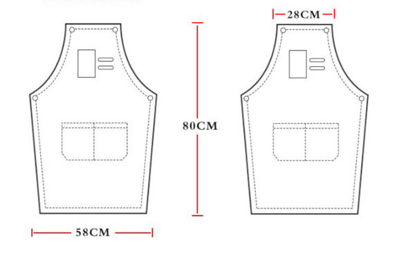 Cowboy Thick Canvas Apron Work Clothes Printing Aprons