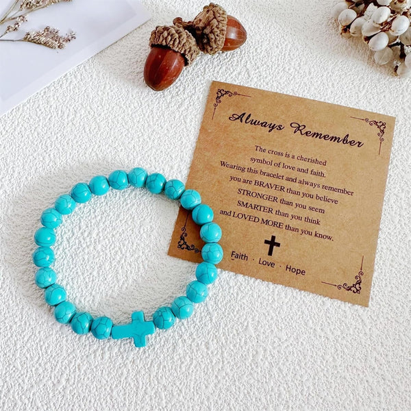 Fashion Bead Jewelry Cross Bracelet Bracelets