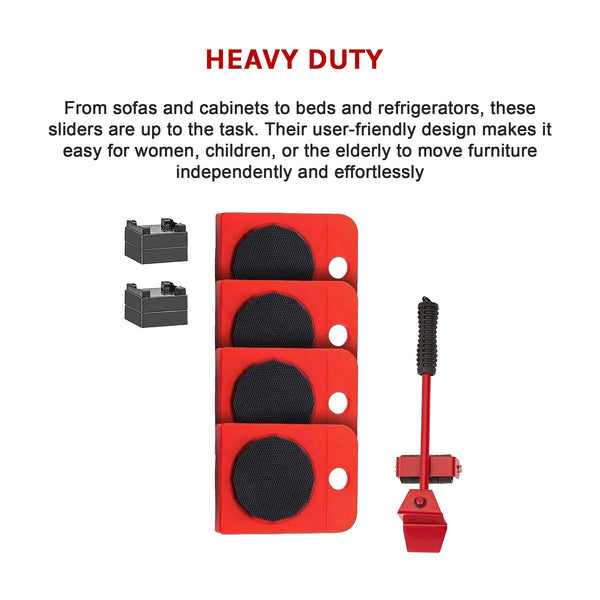 4 X All Purpose Dolly Plastic Heavy Duty Furniture Mover Slider Set Workshop Dollies