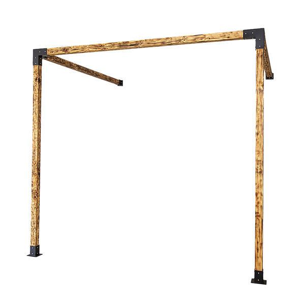 Roof Pergola Gazebo Shed Matte Black Steel Brackets Diy Kits Gazebos & Pergolas