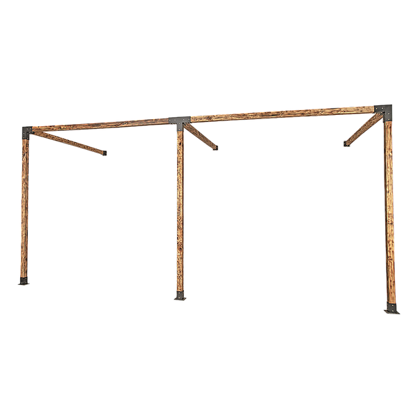 Roof Pergola Gazebo Shed Matte Black Steel Brackets Diy Kits Gazebos & Pergolas