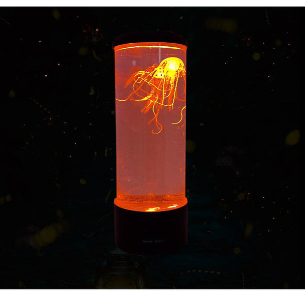 New Medium Jellyfish Lamp Usb Plug In Colorful Led Changing Home Atmosphere Night Light Desktop Simulation Night Lights