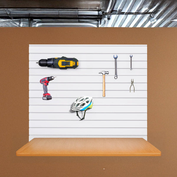 Slatwall Storage Pack Of 6 White Pvc Panels Retail Display Garage Shop Display Racks