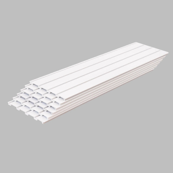 Slatwall Storage Pack Of 6 White Pvc Panels Retail Display Garage Shop Display Racks