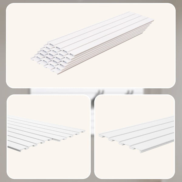 Slatwall Storage Pack Of 6 White Pvc Panels Retail Display Garage Shop Display Racks